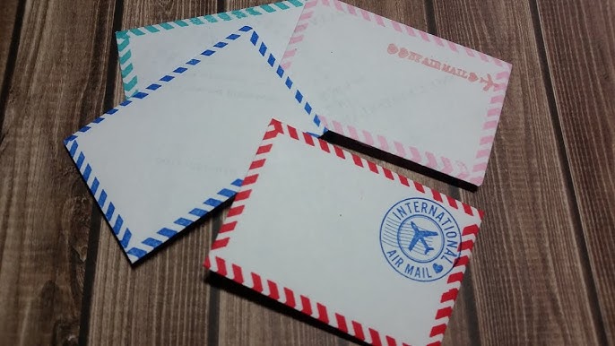 ✉️ ✉️ DIY Mini Air Mail Envelope Embellishments ✉️✉️ - YouTube diy-mini-air-mail-envelope-embellishments-youtube