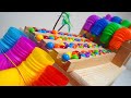 マーブルランレースASMR☆WカラフルトンネルとカタカタレールといつものHABAスロープ【AMSR best marble runs】