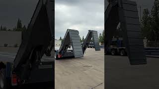 Hydraulic tailboard: one-button lifting and lowering, easy to use.#hydraulic #heavycargo