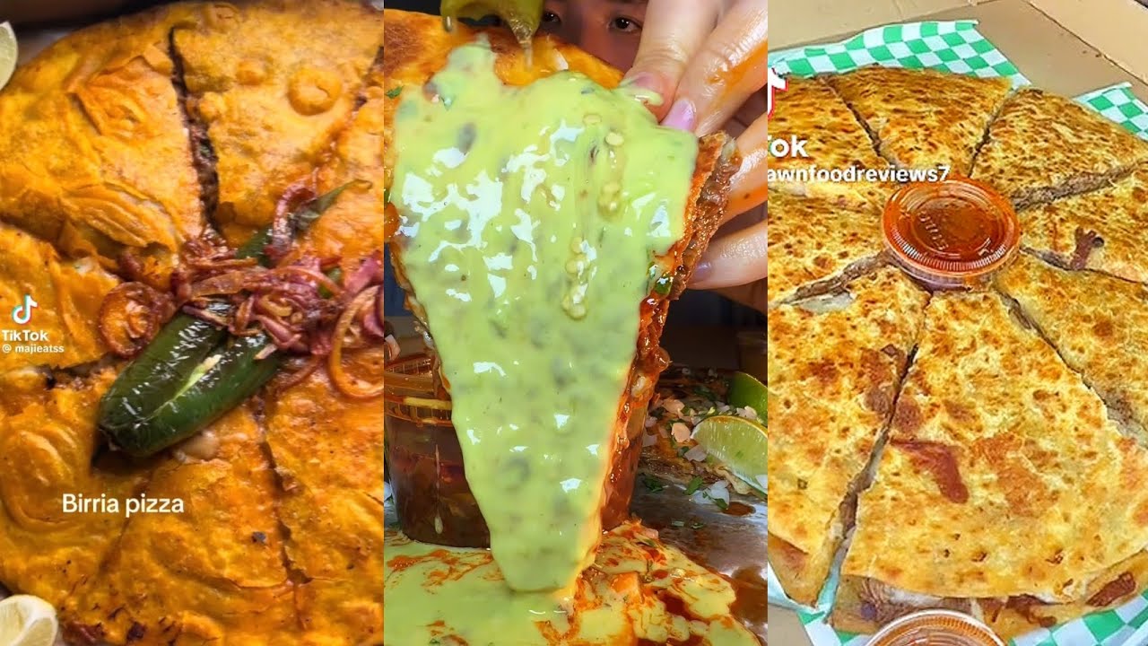 MEGA TIKTOK MUKBANG COMPILATION BIRRIA PIZZA BIRRIA TACO JALAPEÑOS SAUCES BIRRA RAMEN BIRRIA BURRITO