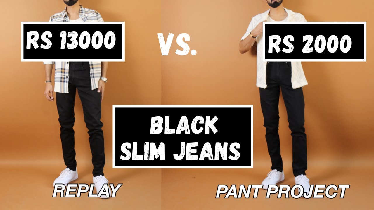 Rs 2000 Vs. Rs 13000 Black slim fit jeans| Is Pant project really good ?| Best black jeans for men