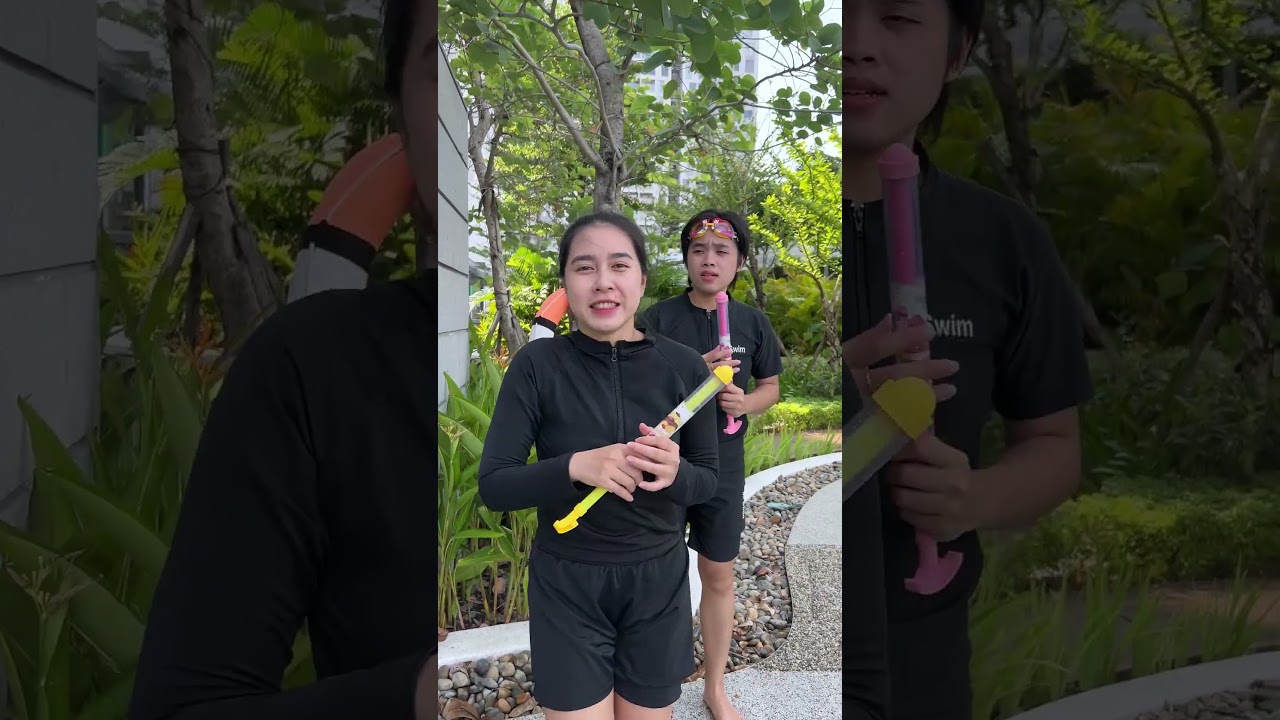 ToHi - Giọng hát em gái ở hồ bơi || My little sister's terrible singing at the pool #shorts