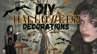 🍄 DIY Halloween Decorations | Mini Toadstools, Bats & TREE | Forest Witch🧙🍂