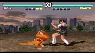 Tekken 3 move sweep Gon with king's moves (Head Bomber) on Xiaoyu