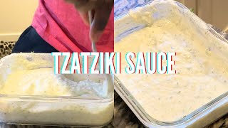 HOW TO MAKE TZATZIKI SAUCE (w/ lots of Garlic!) | Homemade Dill/Cucumber Yogurt Dip | Vlogmas day 14