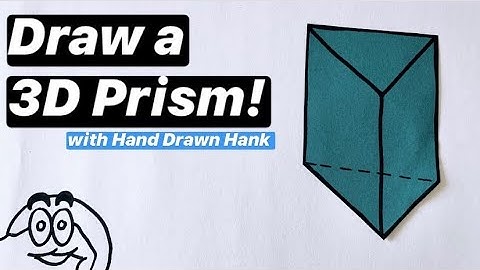 How to Draw a 3D Triangular Prism. Step by Step Tutorial. Quick, fun art lesson with Hand Drawn Hank