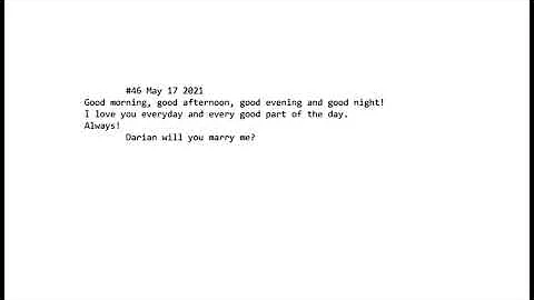 #46 May 17 2021 Will You Marry Me Sydney?