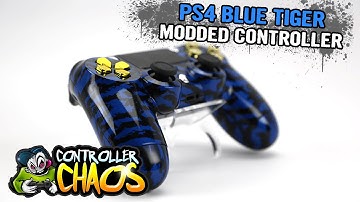 PS4 Blue Tiger- Custom Controllers- Controller Chaos