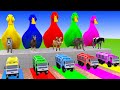 Long Slide Game With Cow Elephant Gorilla Hippopotamus Tiger 3d Animal Game Funny 3d Animals