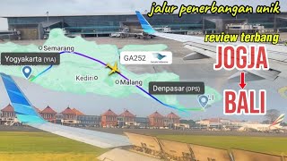 Yogyakarta to Bali Garuda. YIA & Ngurah Rai airport guide, take-off, unique flight paths & landings