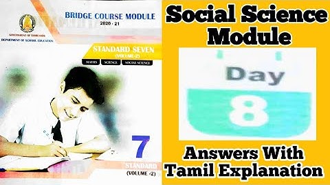 Class 7 Social Worksheet 8 Bridge Course Module Answers