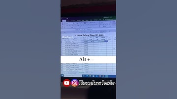 Create Salary Sheet in Excel ￼#excelwalesir #excel #ytshortsvideo #exceltricks #employees #sheet