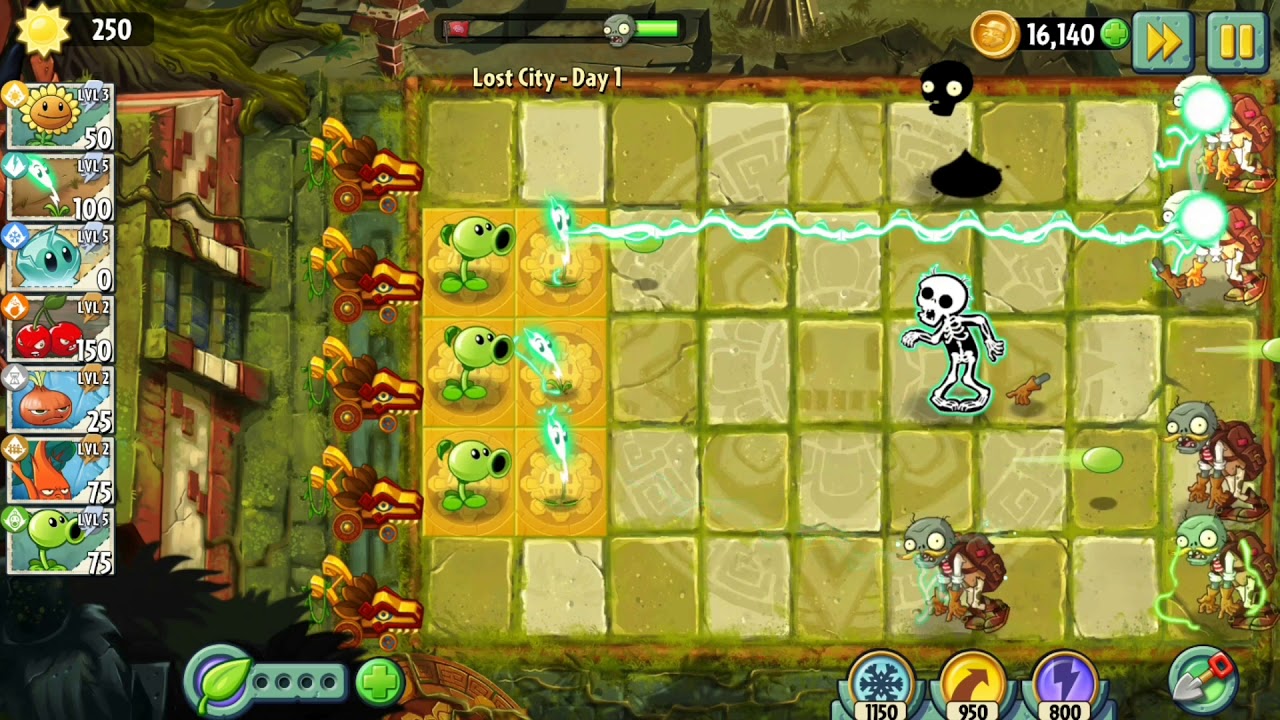 Plants VS Zombies 2: Lost City Day 1 Walkthrough - Gameplay - Best ...