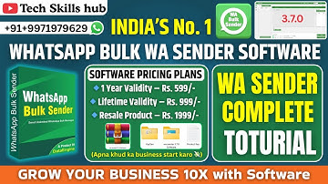 How to Use WASender | Full Demo | WhatsApp Bulk Sender & Scraper Complete Guide 2025 #techskillshub