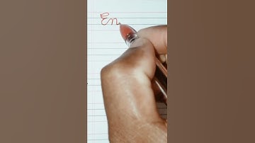 How to connect En in cursive writing|#shorts|#radhusing|#Handwriting