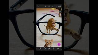 Creative Mobile Editing: 🦁👓 👑#vnediting #picsartediting #creativephotography #lionking #shorts