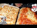 ASMR EATING LITTLE CAESARS PIZZA JOLLIBEE CAR MUKBANG ITALIAN CHEESE BREAD REAL SOUND TWILIGHT SHOW