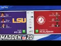 Alabama vs LSU, but its in Madden