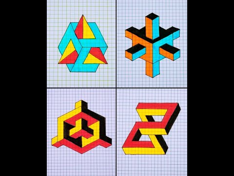 6 Easy 3D Drawing Tutorial 😱 3D Optical illusion Drawing Tutorials - Creative Drawing Ideas