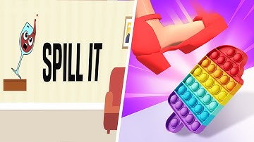 Spill It 🆚 ASMR Tippy Toe 🌻🧿🌺🌈Max Levels Walkthrough Android IOS Update Gameplay BT4
