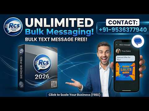 How to Send Unlimited Text Messages Free  | 🚀 RCS Sender Pro Bulk SMS Tool 2026