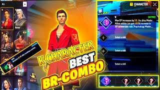 Free Fire Best BR Rank Character Combination | Free Fire K Character Combination BR Rank | Free Fire