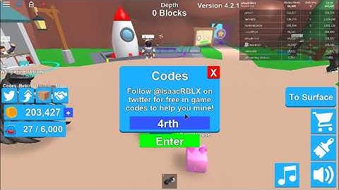 mining simulator codes 2018 (roblox)