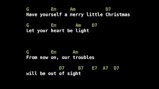 Have yourself a merry little Christmas Chords chords
