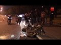 В столице на скользкой дороге разбился мотоциклист Авария на Воробьевых горах 19 09 2013