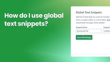 How do I use global text snippets in my emails?