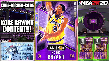 RONNIE2K CONFIRMS NEW KOBE BRYANT CONTENT IN NBA 2K20 MYTEAM! FREE KOBE BRYANT LOCKER CODE FIXED?