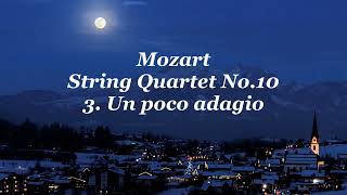 モーツァルト：弦楽四重奏曲第10番 第3楽章アダージョ  Mozart：String Quartet No.10  3. Un poco adagio