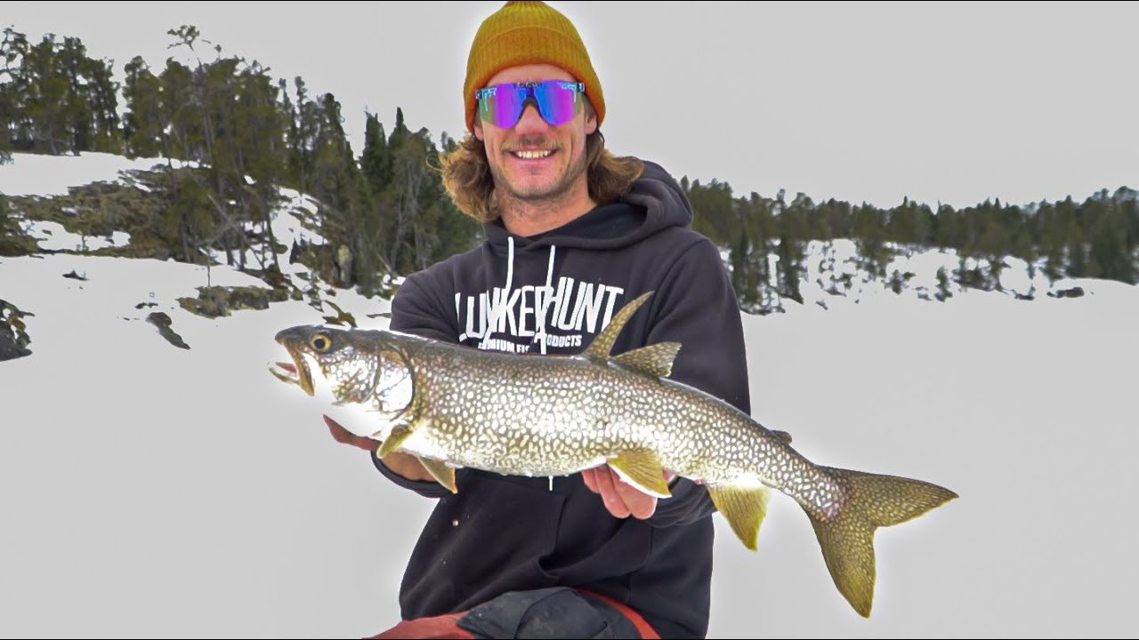 Late Ice Lake Trout Fishing in Manitoba! YouTube
