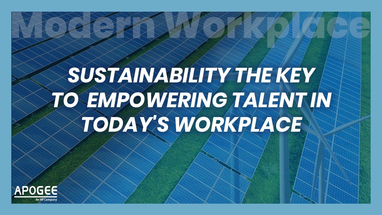 Why Sustainability is Key to  Empowering Talent in Today's Workplace | Apogee Corporation