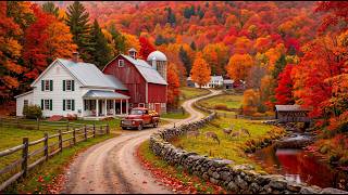 Vermont Autumn 8K 🍂 | New England Fall Colors, Scenic Countryside & Peaceful Nature Landscapes Guía