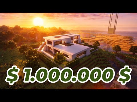 I'm building a $1,000,000 house in Minecraft! #survival #millionaires #mansion