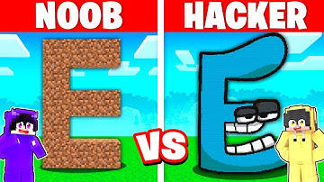 NOOB vs HACKER: I Cheated In a Alphabet Lore Build Challenge! (Letter E)