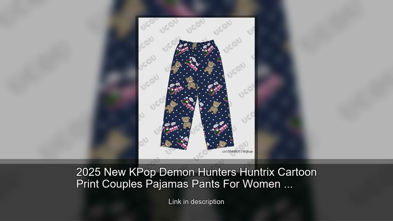 2025 New KPop Demon Hunters Huntrix Cartoon Print Couples Pajamas Pants For Women Men Autumn Wi