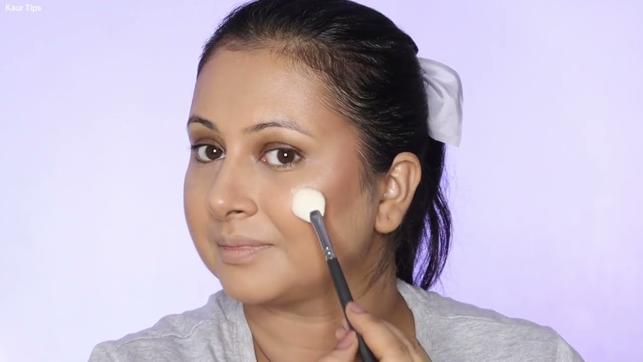 ROUND FACE    EASY STEP MAKEUP TUTORIAL  Kaur Tips