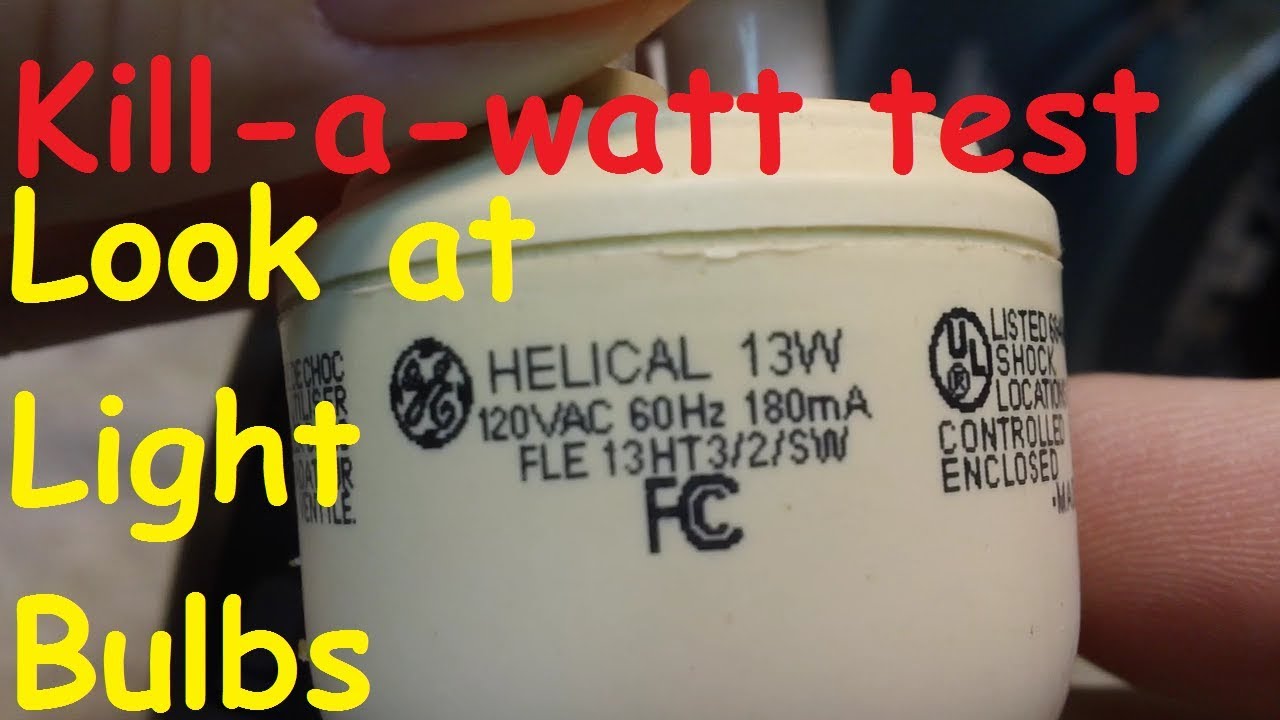 DERB - Some tests using the Kill A Watt meter - Part 1 - YouTube