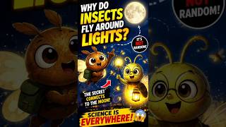 Why do insects love lights at night? 🌙💡🦋 #trending #kidslearning #youtubeshorts