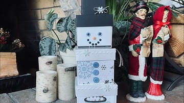 Explosion Box Snowman, a Design Team Project for Country Craft Creations