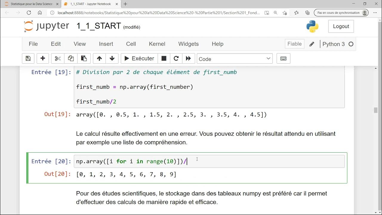 Tableaux Numpy - YouTube