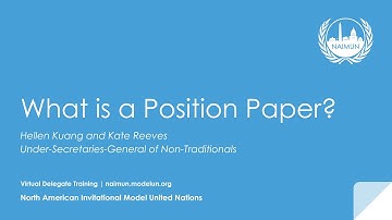 Virtual Delegate Training: What is a Position Paper?