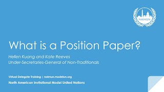 Virtual Delegate Training: What is a Position Paper?
