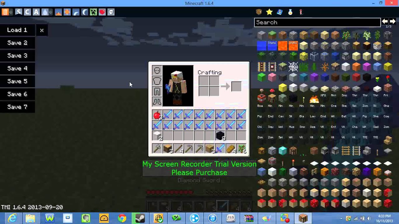 minecraft mod: toomanyitems mod - YouTube