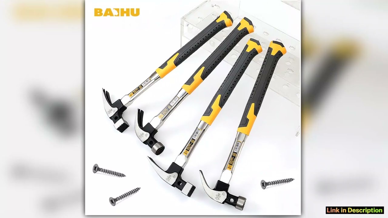 BAIHU Hammer High Carbon Steel Multifunction Nonslip Shockproof Hammer Hand Tool Magnetic Claw Hamm