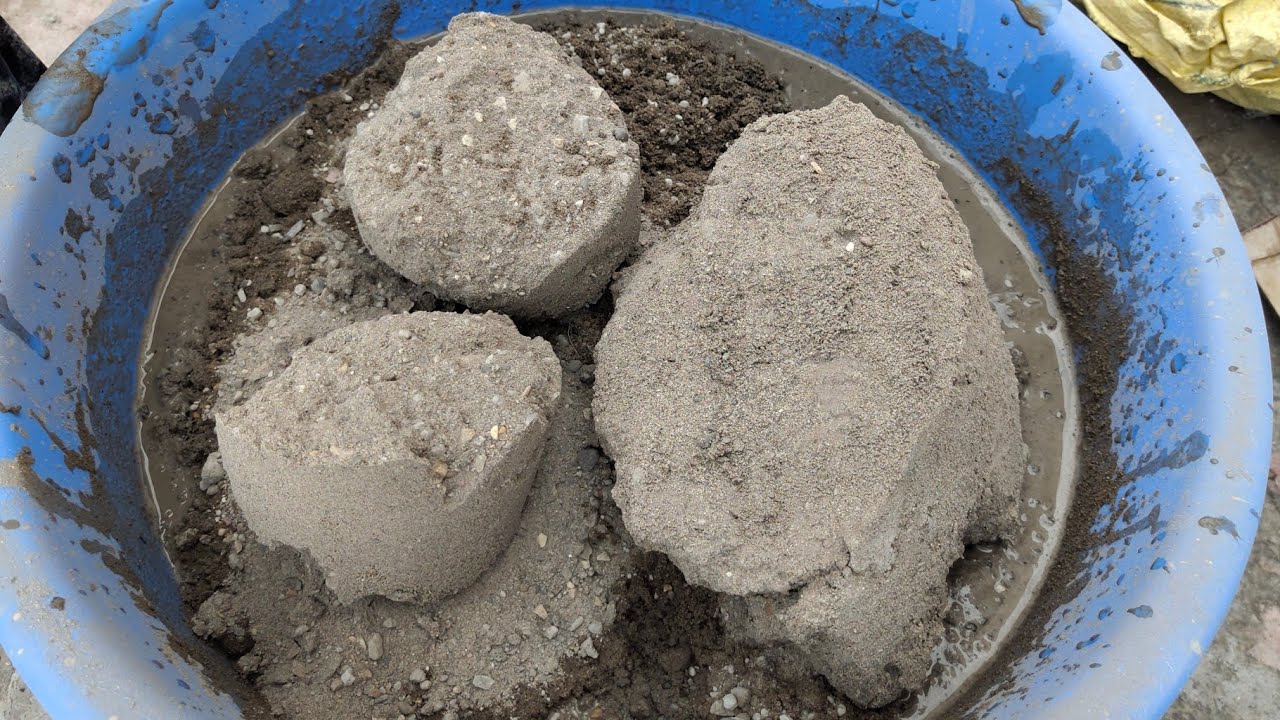 Newvideo of new texture gritty sand cement big 🌑 crumbling in lots ...