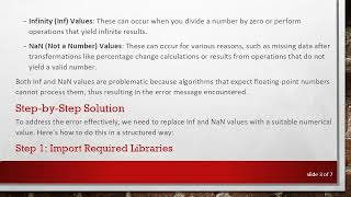 Resolving the Input contains infinity or a value too large for dtype('float64') Error in Python