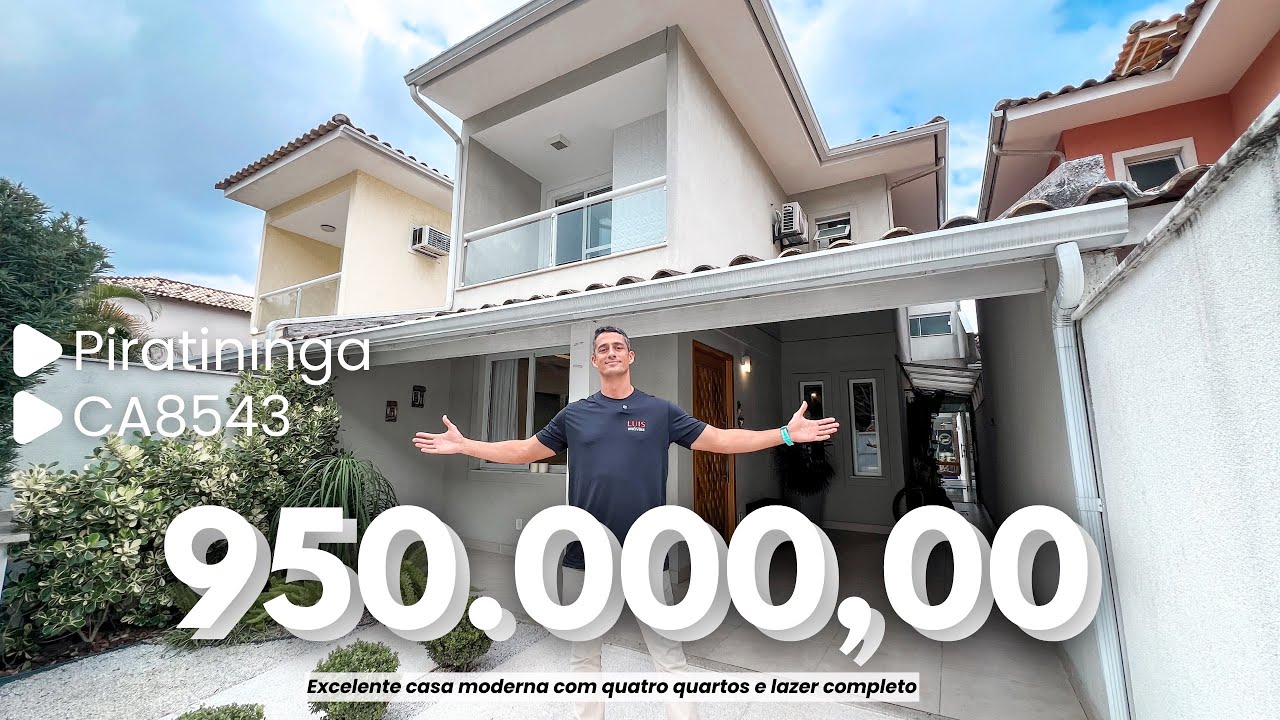 CASA MODERNA EM ÓTIMA LOCALIZAÇÃO NO SANTO ANÔNIO C/ 4 QRTS E LAZER COMPLETO I LUIS IMÓVEIS (CA8543)